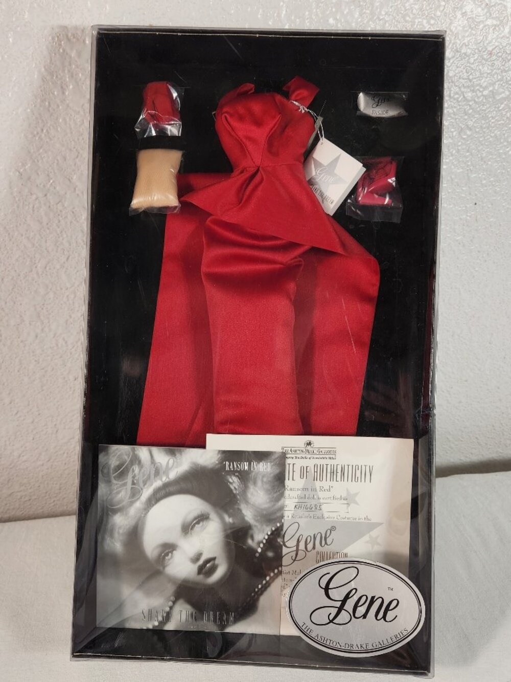 Ashton Drake Gene Doll Outfit “Ransom In Red” Ruby Red Gown MIB COA Fast Ship